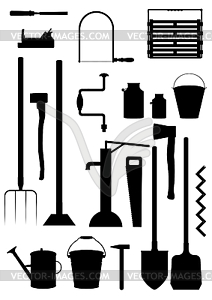 Tools and appliances farmer  - vector clipart