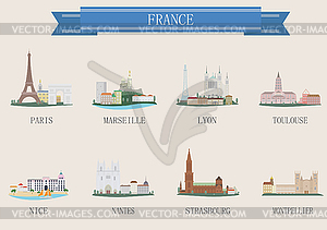 City symbol. France - vector clipart