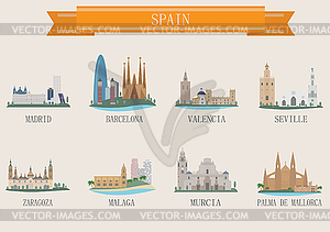 City symbol. Spain - vector clip art