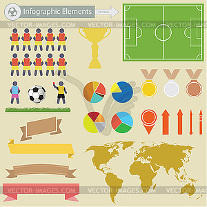 Fottball infographics - vector image