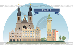 Prague - vector clipart