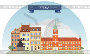 Варшаве - изображение в векторном виде