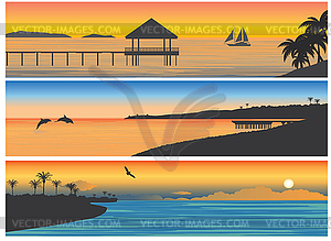 Tropic island - stock vector clipart