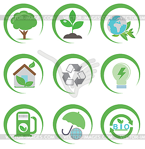 Eco icons - vector image