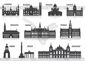 Silhouettes of cities - vector image