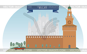 Milan - vector clipart