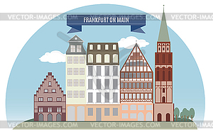 Frankfurt, Germany - vector clip art