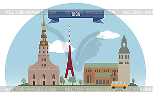 Riga - color vector clipart