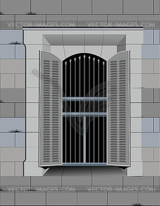 Старые окна замка - изображение в формате EPS