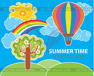 Summer background - vector clip art