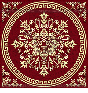 Traditional vintage gold Greek ornament (Meander) - vector image