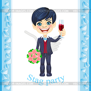 Stag party invitation - vector clip art