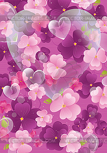 Violet valentine background - vector clipart / vector image