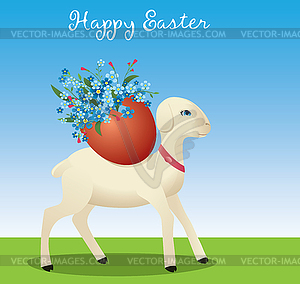 Easter lamb - vector clipart