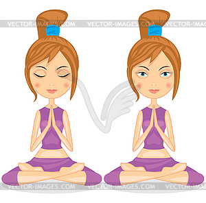 Yoga girl - vector image