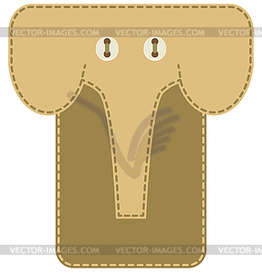 Case for mobile phone - elephant - vector image