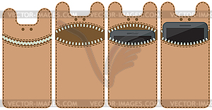 Case for mobile phone - monster - vector clipart