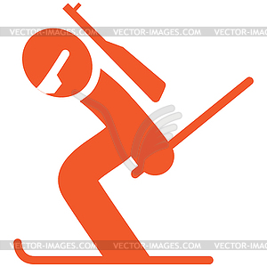 Biathlon icon - vector clipart