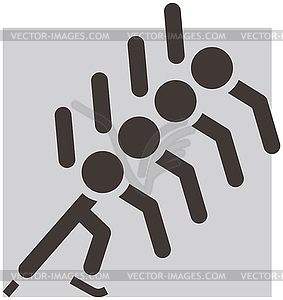 Short track icon - vector clip art