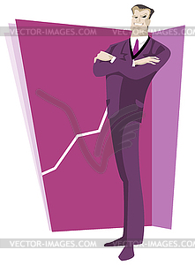 Successful top manager - vector image