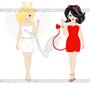 angel devil clipart