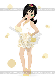 Beautiful bride - vector clipart