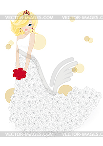 Beautiful bride - vector image