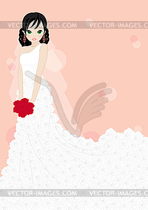 Beautiful bride - vector image