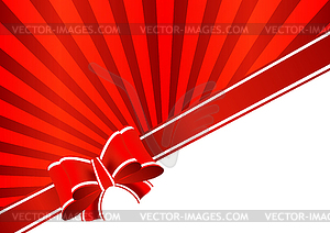 Поздравительная открытка с бантом - векторное изображение клипарта