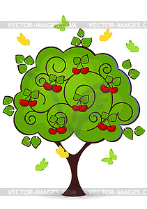 Cherry tree - vector clipart