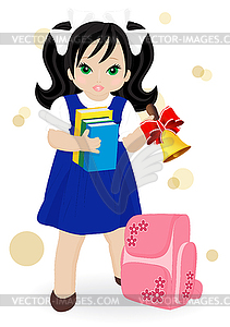 Schoolgirl - vector clipart