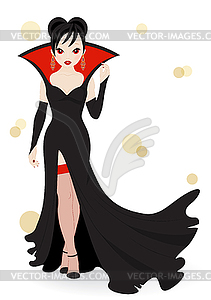 Vampire girl - vector clipart / vector image