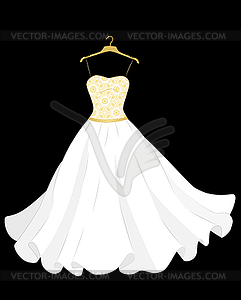Wedding dress - royalty-free vector clipart