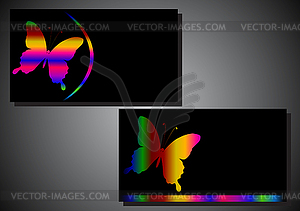 Business card with butterfly - vector clip art