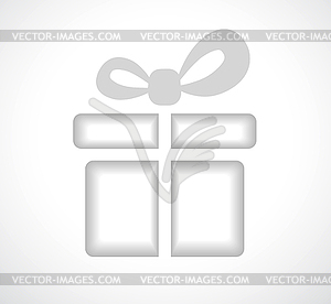 Gift box with bow - royalty-free vector clipart