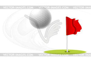Golf ball - royalty-free vector clipart