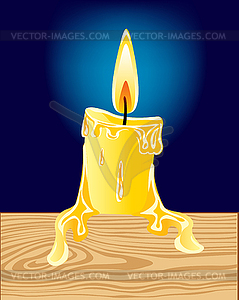 Burninging candle - vector image