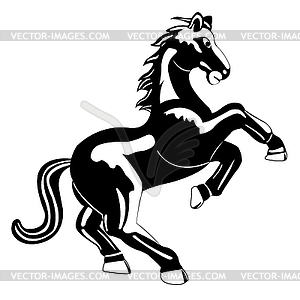 Drawing horse - vector image