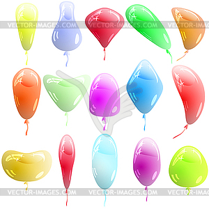 Background with glossy multicolored balloons. - royalty-free vector image