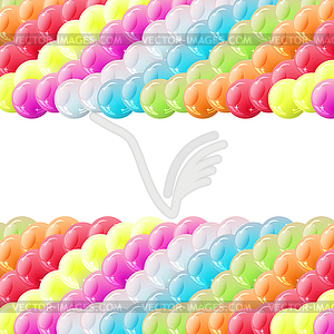 Background with glossy multicolored balloons. - vector image