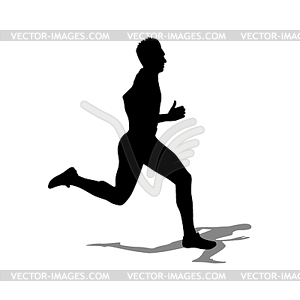 Running silhouettes.  - vector image