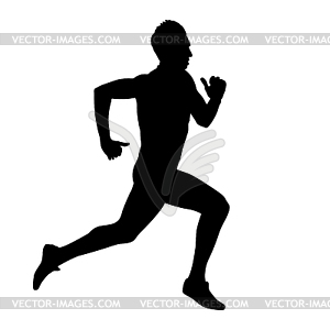 Running silhouette - royalty-free vector image