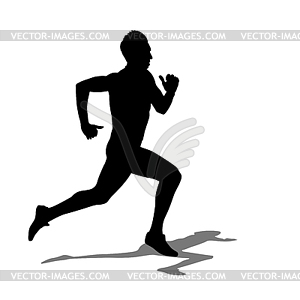 Running silhouettes.  - vector clip art