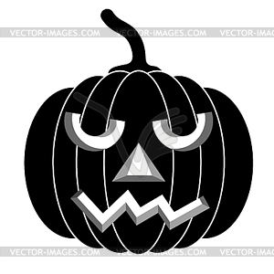 Black pumpkins for Halloween.  - vector clipart