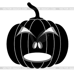 Black pumpkins for Halloween.  - vector image