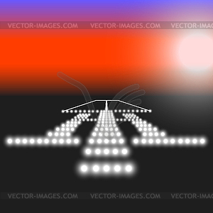 Landing lights.  - vector image