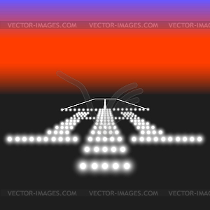 Landing lights.  - vector clip art