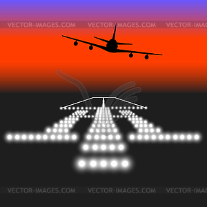 Landing lights.  - vector clip art