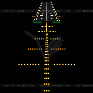 Landing lights.  - color vector clipart