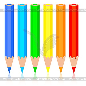 Set of colored pencil,  - vector clip art